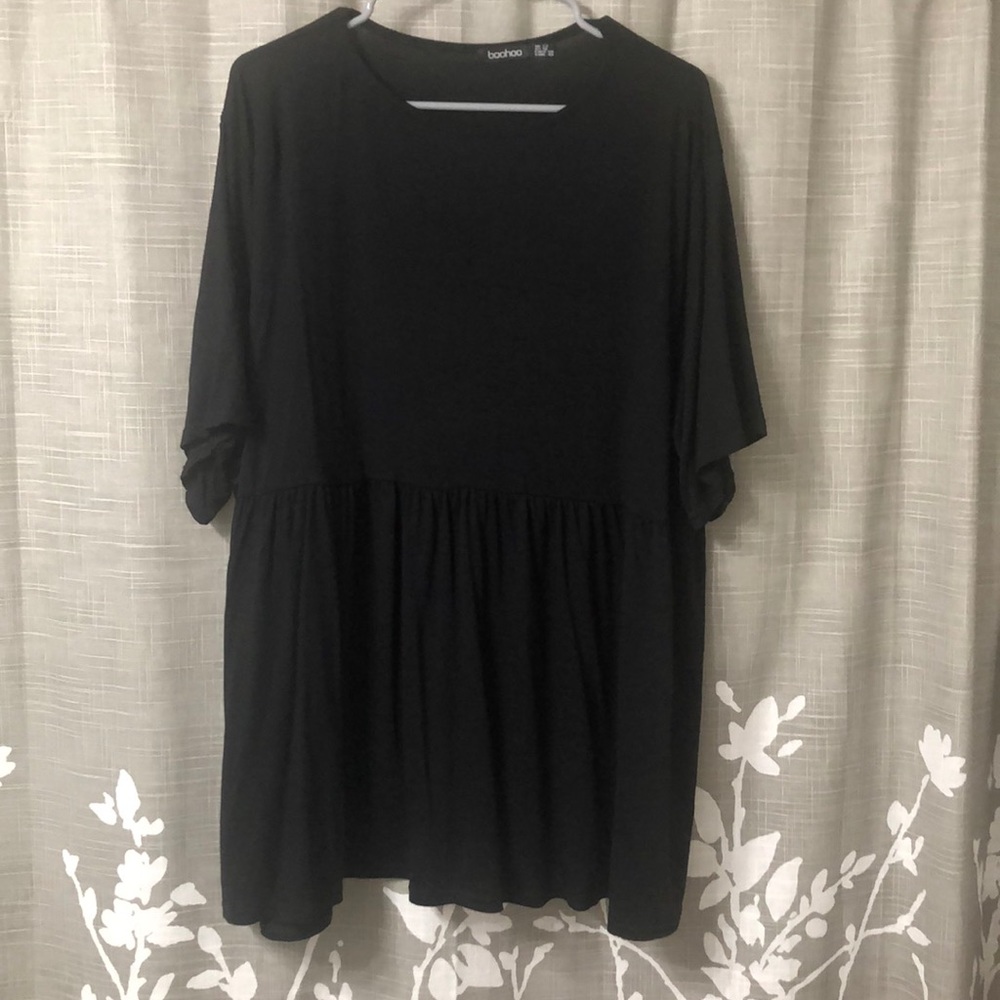 Oversized Boho Black Tee